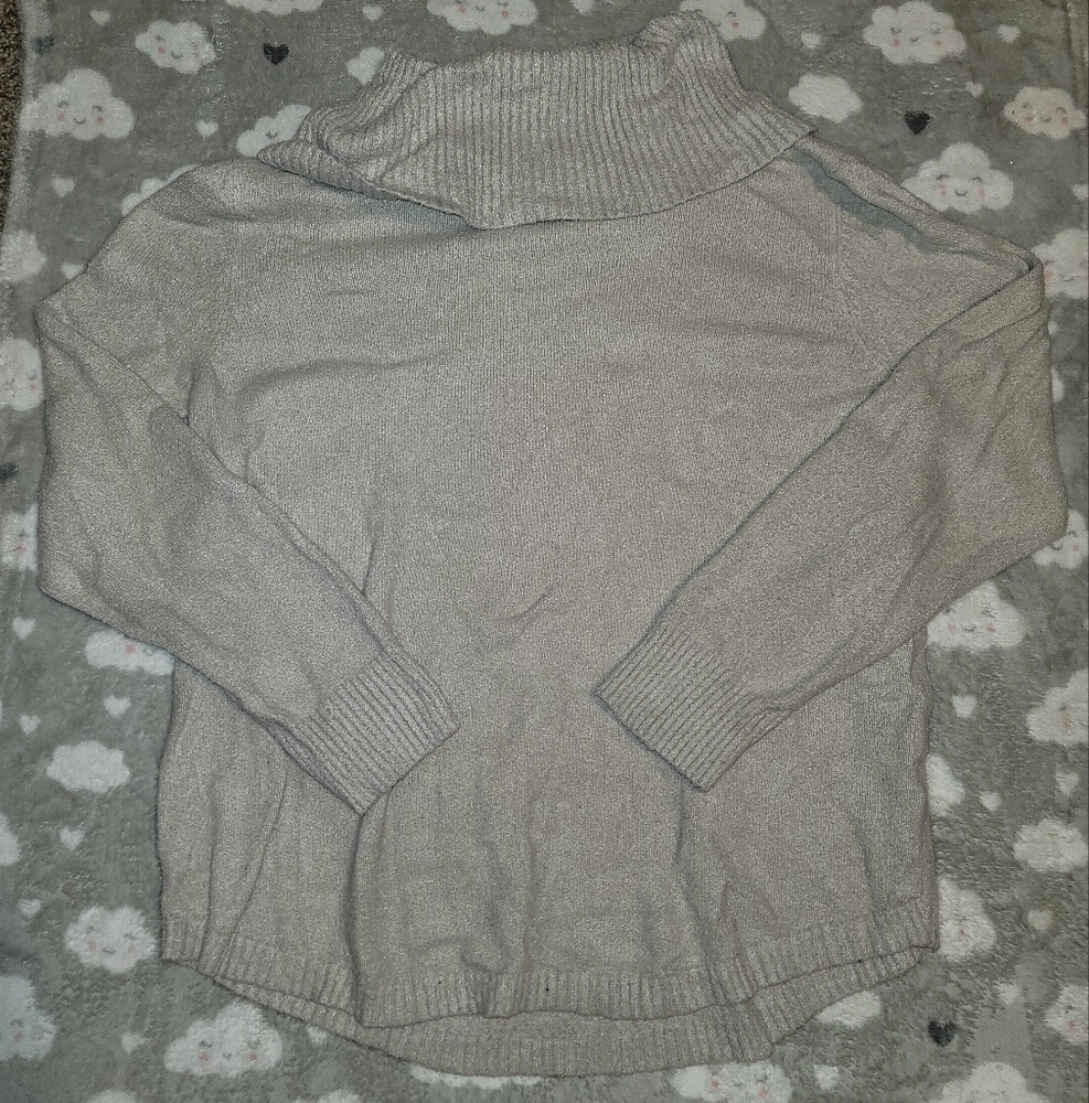 Cozy Gray Turtleneck Sweater